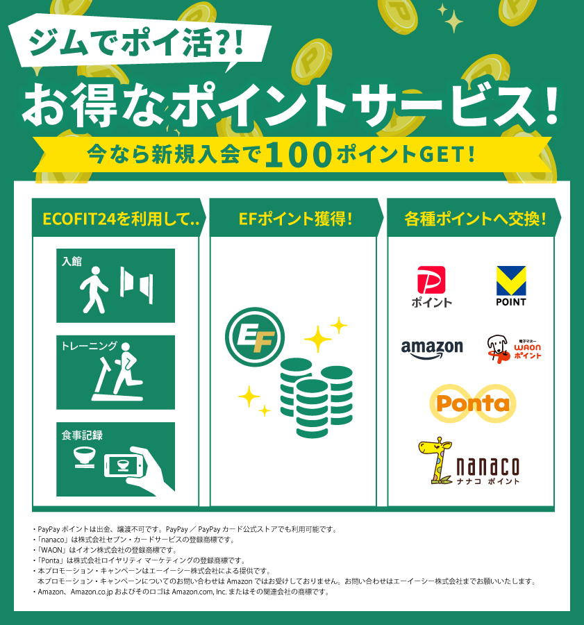 Ecofit24守山森孝店キャンペーン情報